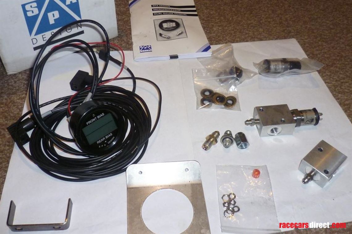 SPA Dual Front & Rear Brake Bias Pressure Gauge