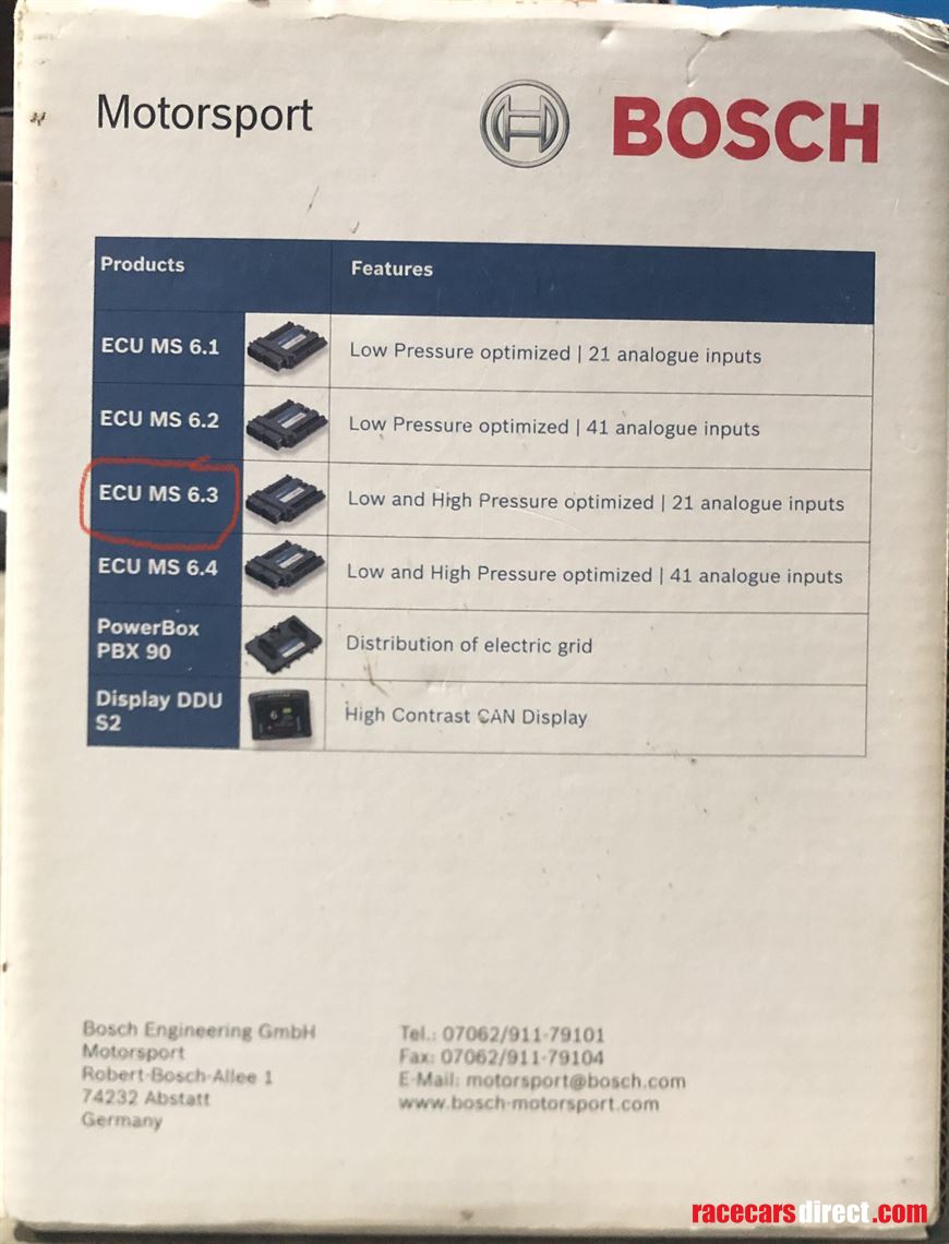 Racecarsdirect Com Bosch Ms6 3 Motorsport Ecu