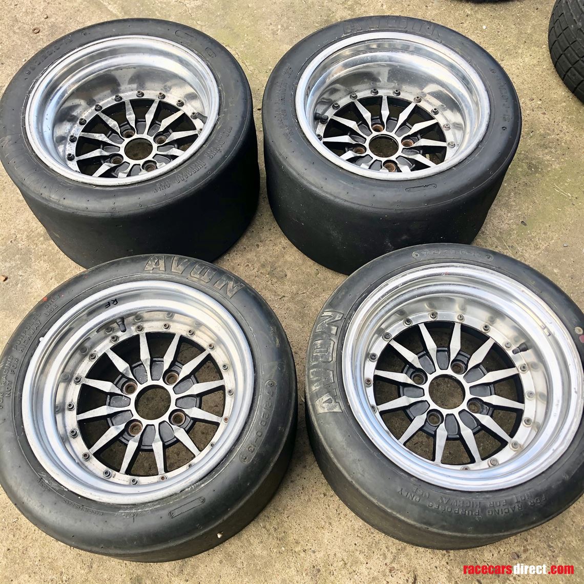 Racecarsdirect.com - Set of 4 split rim wheels -9x3 (F) & 10x13 (R) 4