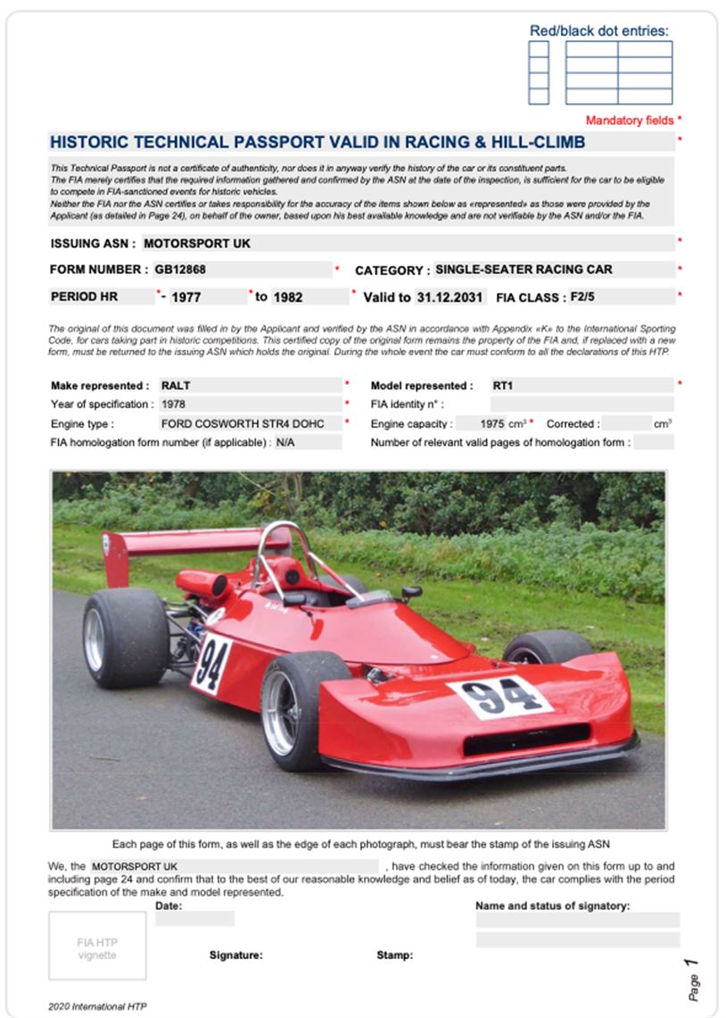 Racecarsdirect.com - 1978 RALT RT1 Formula 2 (F2)