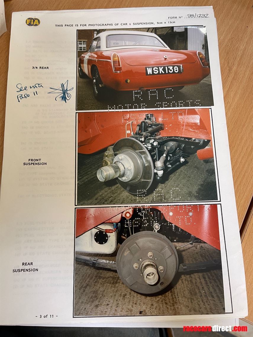 Racecarsdirect.com - FIA MGB Rally/Race/Road