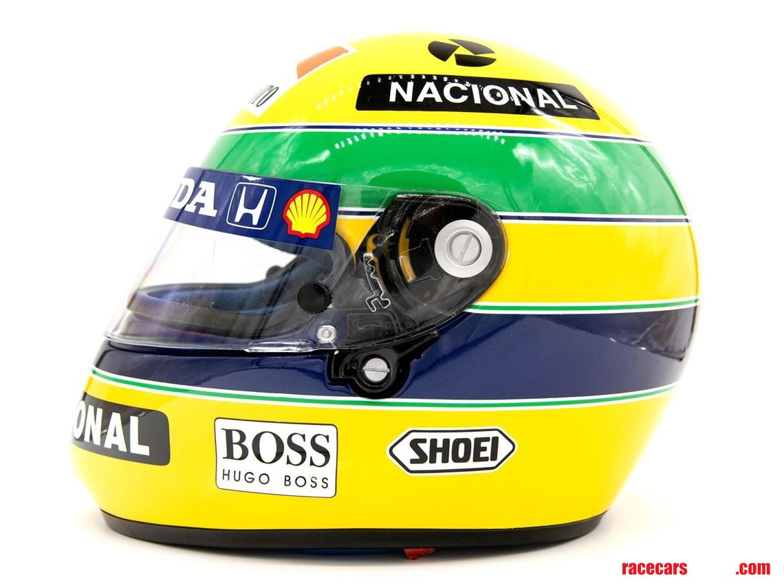 senna shoei helmet 1992 Ayrton Limited Edition Japanese GP with Sid Brasil ce Formula 1 Memorabilia time Formula 1 World Champion 1992 Ayrton Senna McLaren-Honda Formula