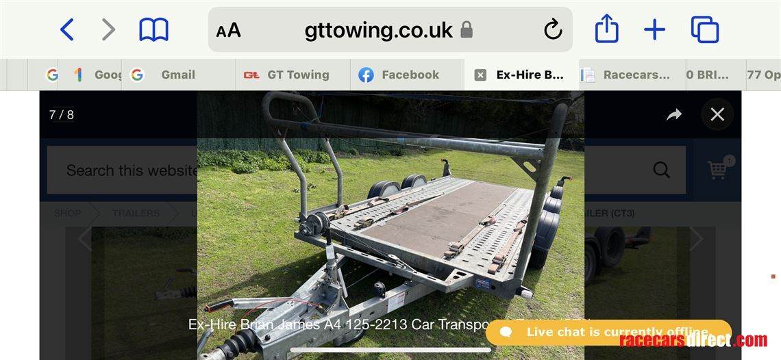 Racecarsdirect 2020 Brian James A4 Tyre Fuel Rack FSH ExGT HIRE FLEET racecarsdirect-2020-brian-james-a4-tyre-fuel-rack-fsh-exgt-hire-fleet