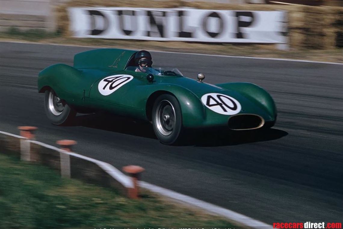 Jack Brabham at the wheel of the T40 at the 1955 British Grand Prix at Aintree. Courtesy of Motorsport Images