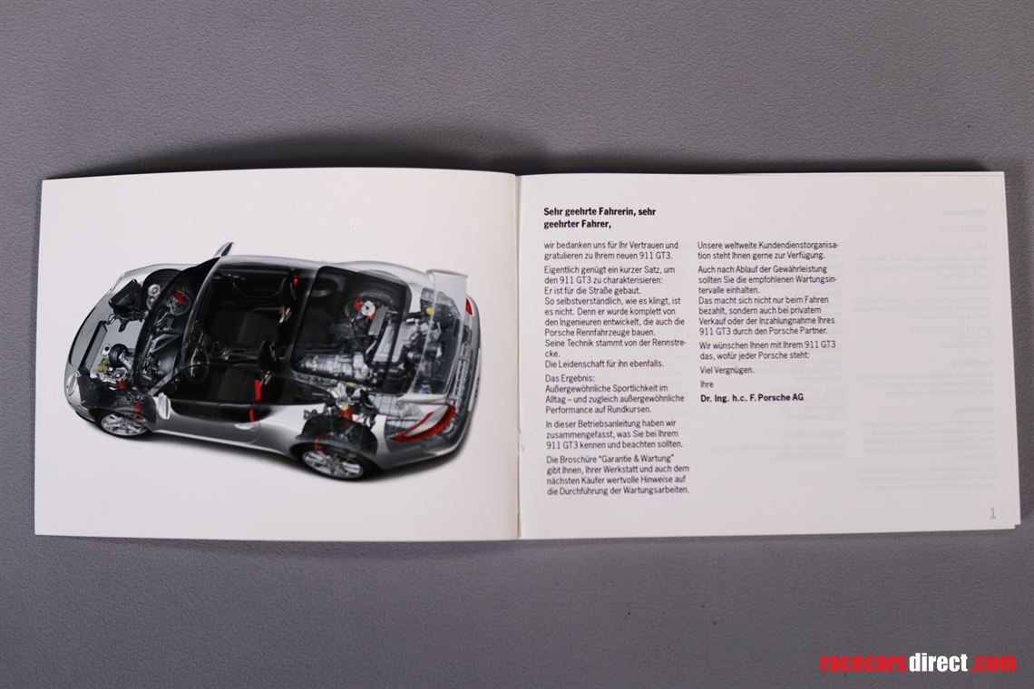 porsche-911-gt3-operating-instructions-model