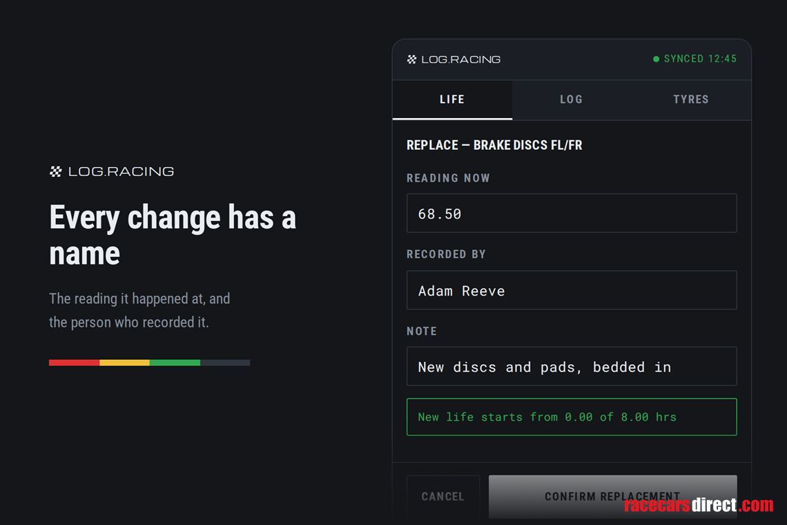logracing---component-life-tracking